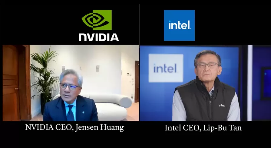 黄仁勋、陈立武同框直播，详解英伟达为何50亿美元入股英特尔-第2张图片-
