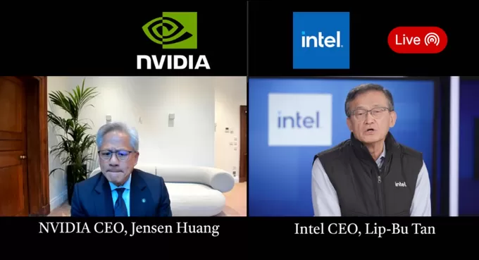 黄仁勋、陈立武同框直播，详解英伟达为何50亿美元入股英特尔-第3张图片-