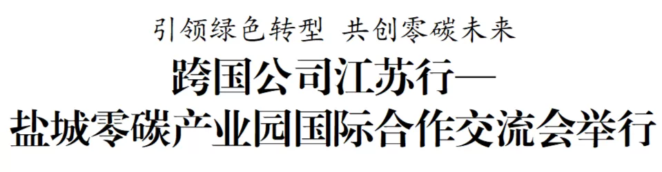 盐城零碳产业园国际合作交流会举行，15个重大项目现场签约-第1张图片-