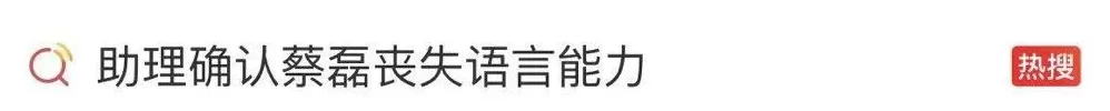 “已经完全没有语言能力了……”蔡磊深夜发文-第1张图片-