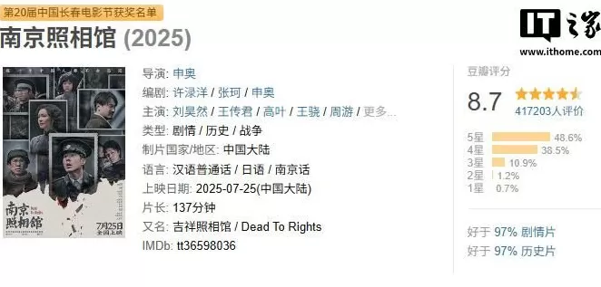《南京照相馆》代表中国内地角逐第98届奥斯卡最佳国际影片-第2张图片-