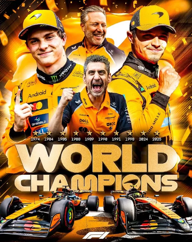 迈凯伦F1车队成功卫冕,提前锁定队史第10座车队总冠军-第1张图片- 迈凯伦F1车队成功卫冕,提前锁定队史第10座车队总冠军-第1张图片-