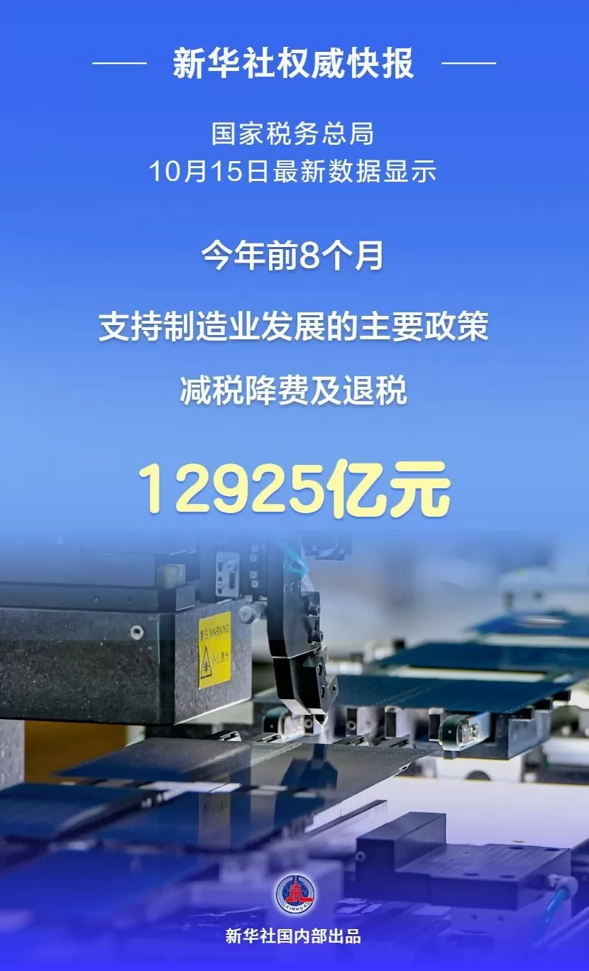 前8个月我国制造业享受减税降费及退税近1.3万亿元-第1张图片- 前8个月我国制造业享受减税降费及退税近1.3万亿元-第1张图片-