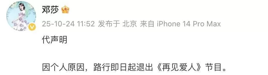 路行退出《再见爱人》，节目已正常播出！路行此前被曝行贿近千万元-第1张图片-
