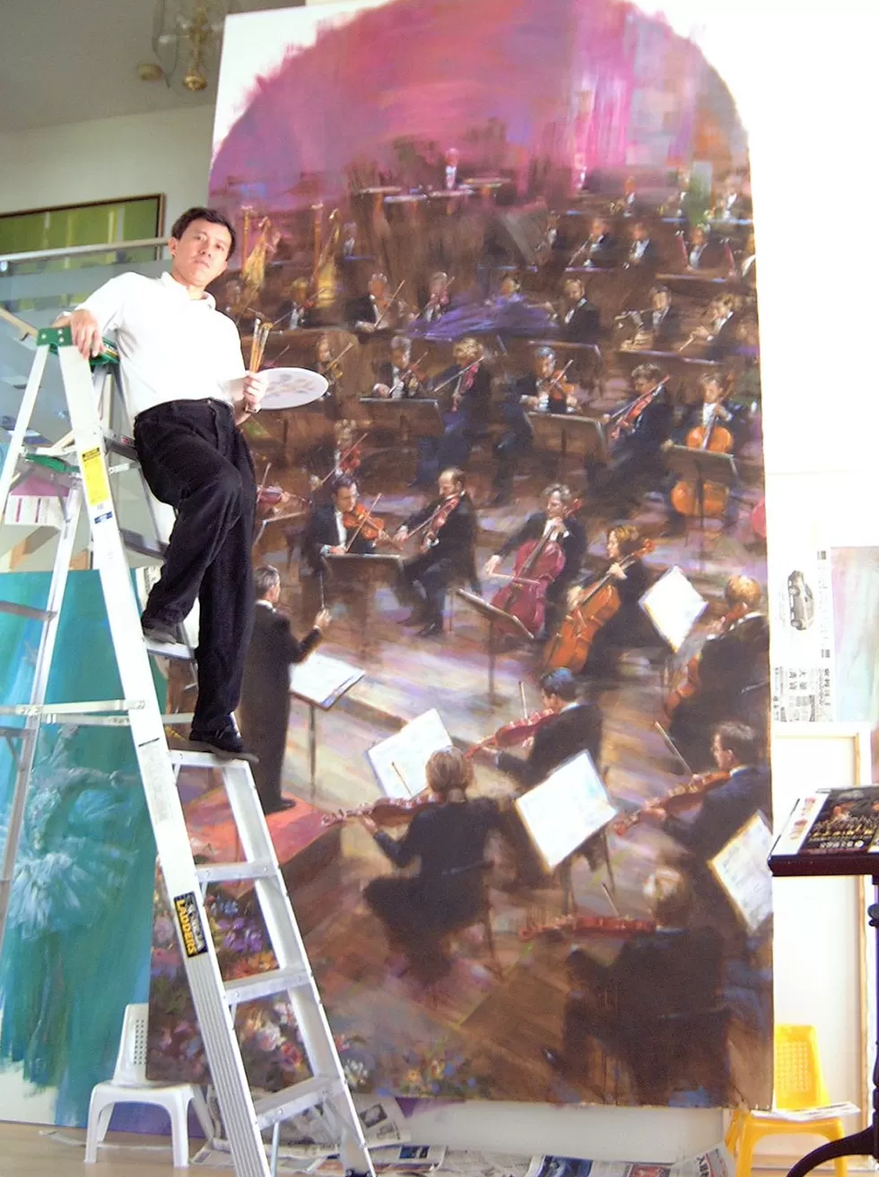 汇流｜旅美画家甘锦奇：用传递音乐的笔触为故乡奉献更多作品-第6张图片-