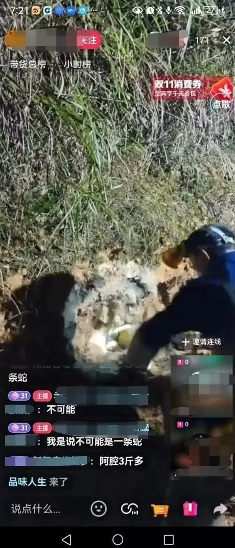 男子直播挖蛇被银环蛇咬伤，“嫌血清贵未注射自行离开医院失联”，当地组织10多人寻找-第1张图片-