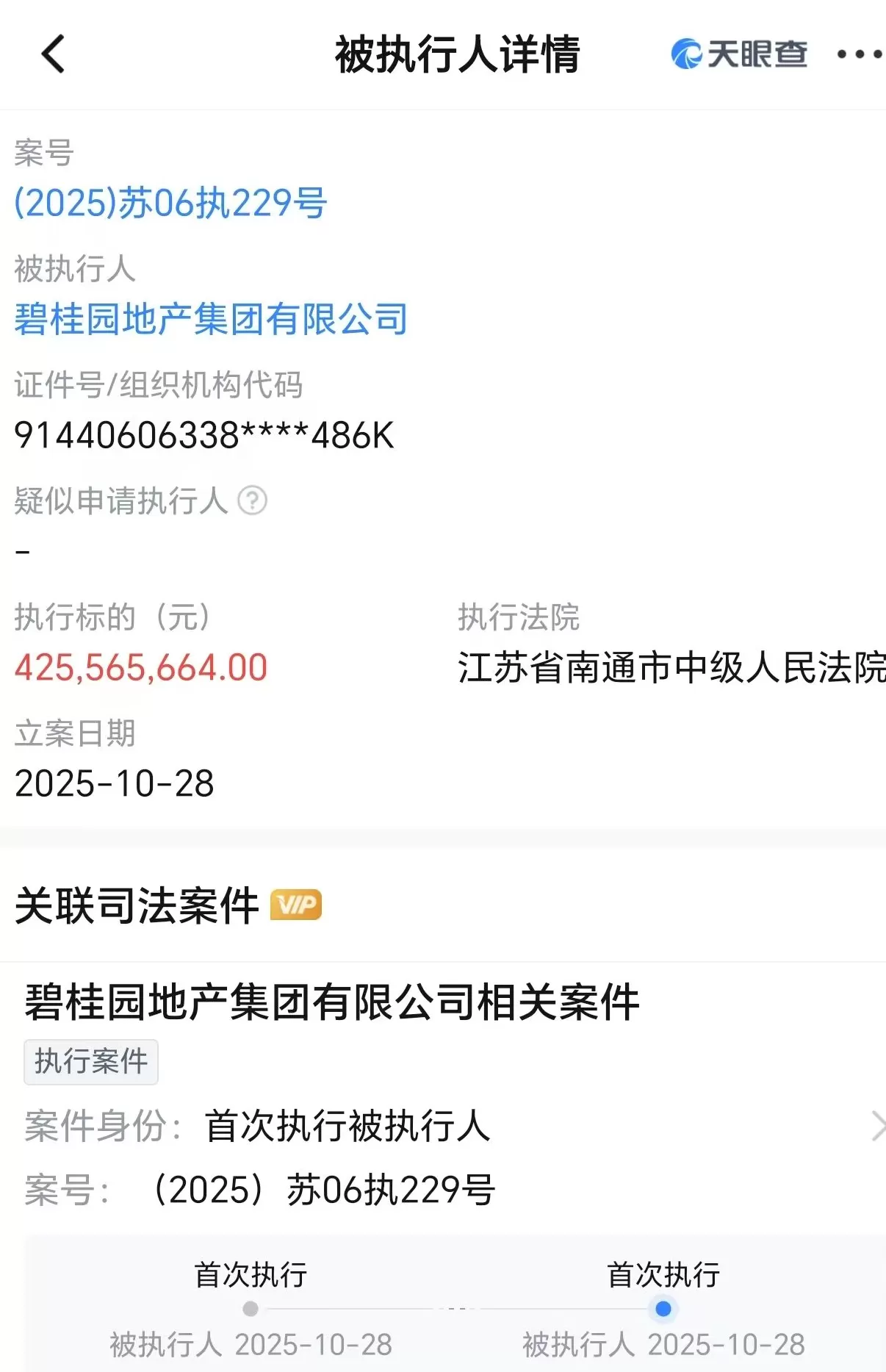 碧桂园地产被执行4.2亿，被执行总额超52亿元-第1张图片-
