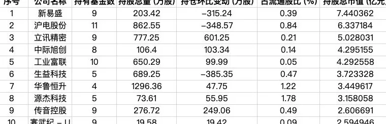 9家外资公募最新持仓曝光,AI科技成布局热点-第3张图片- 9家外资公募最新持仓曝光,AI科技成布局热点-第3张图片-