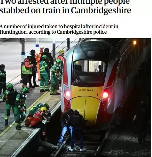 外媒:英国火车持刀行凶事件或致十余人受伤首相发声-第1张图片- 外媒:英国火车持刀行凶事件或致十余人受伤首相发声-第1张图片-