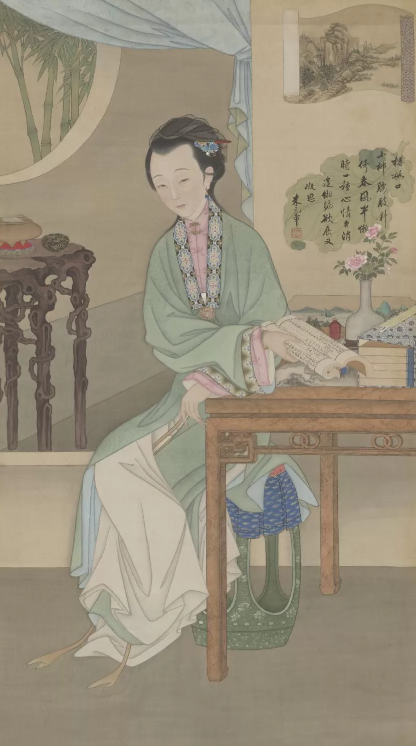 “新样佳人读书图”与冷枚-第6张图片- “新样佳人读书图”与冷枚-第6张图片-