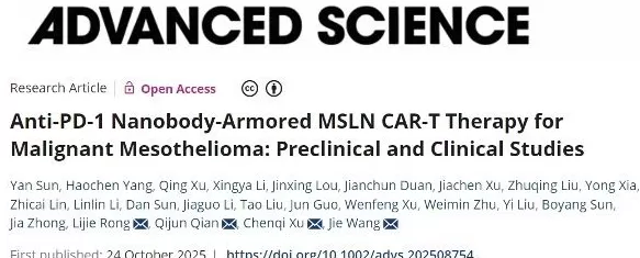 首创“装甲CAR-T”，中国科研团队为实体瘤治疗提供新策略-第1张图片-