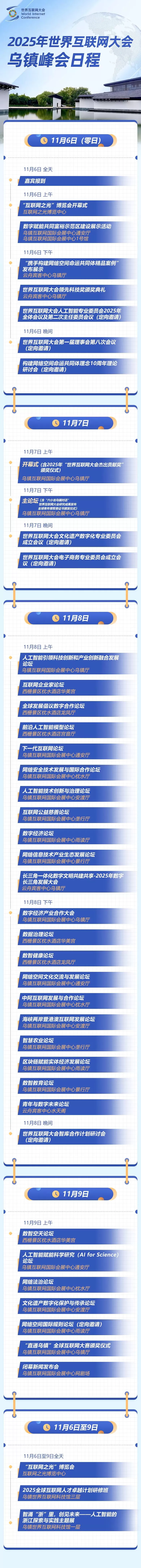 2025年世界互联网大会乌镇峰会日程发布-第1张图片-