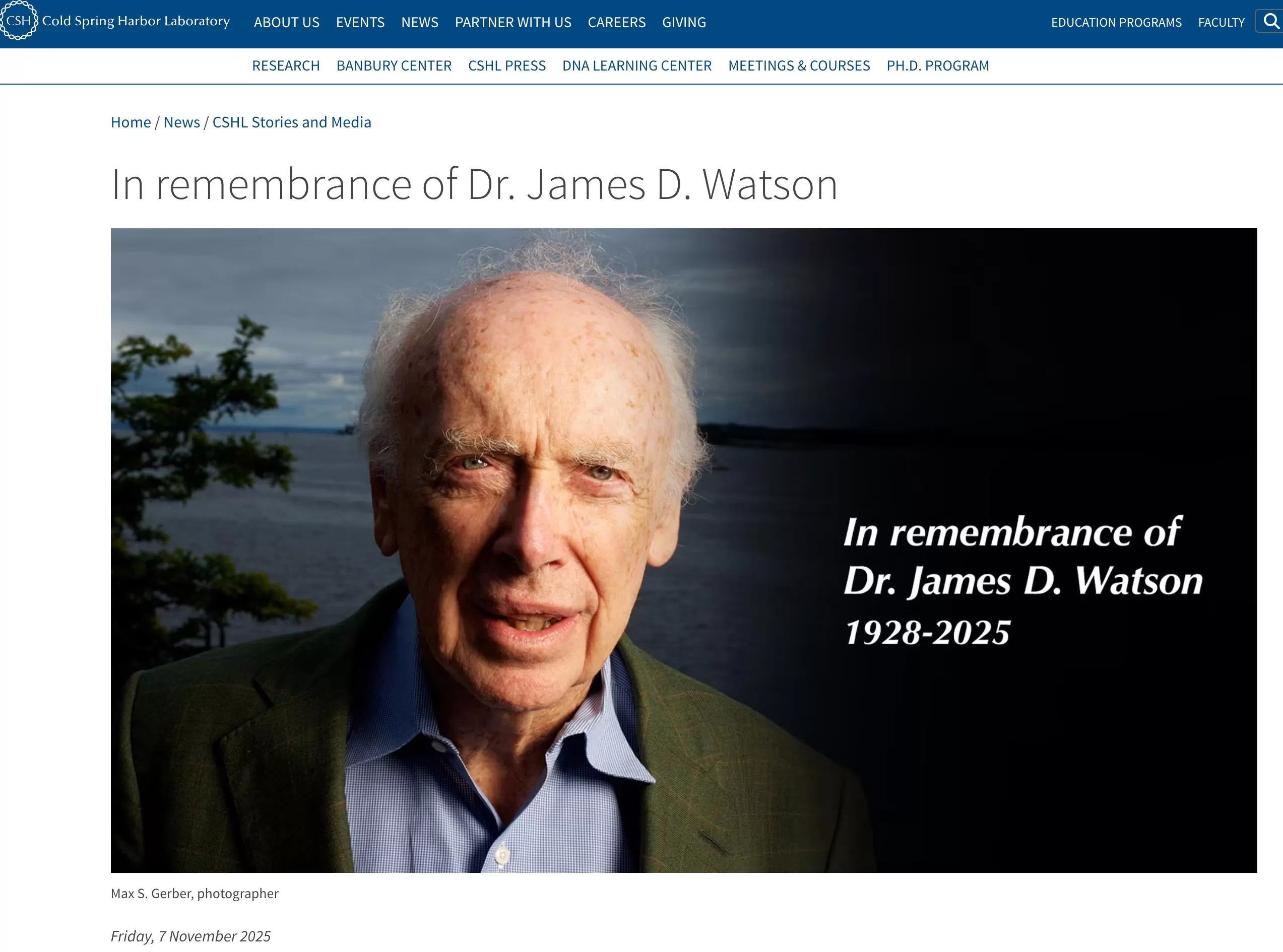 DNA双螺旋结构发现者詹姆斯・沃森逝世,享年97岁-第1张图片- DNA双螺旋结构发现者詹姆斯・沃森逝世,享年97岁-第1张图片-