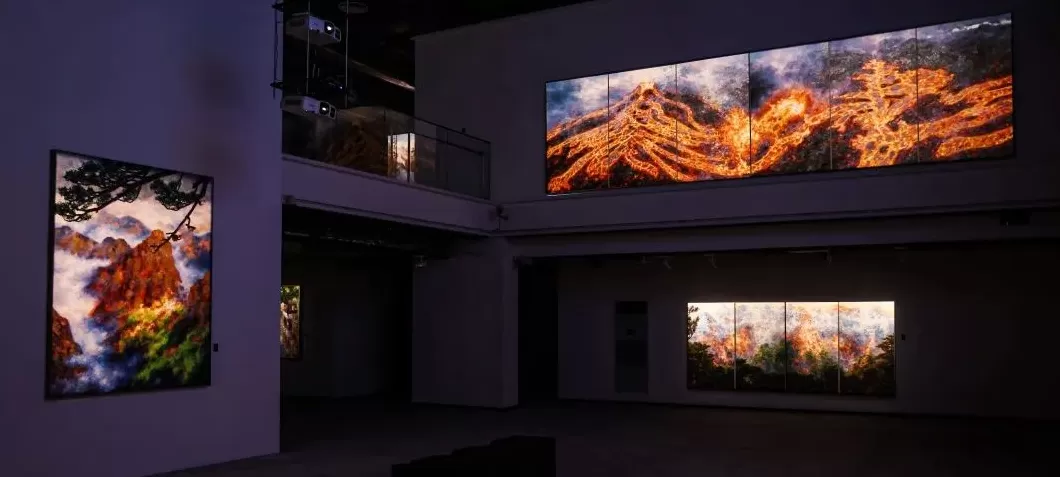 油画中的火之热烈与山之苍茫-第1张图片-