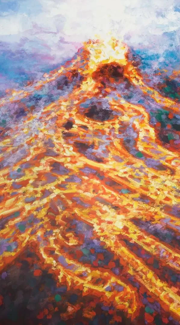 油画中的火之热烈与山之苍茫-第4张图片-