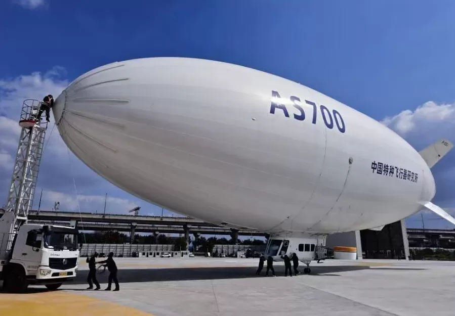 华东地区首架AS700载人飞艇正式交付-第1张图片-