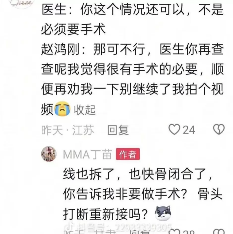 中央美院女高材生嘲讽赵鸿刚：线都拆了还做手术，骨头打断了重新接？-第3张图片-