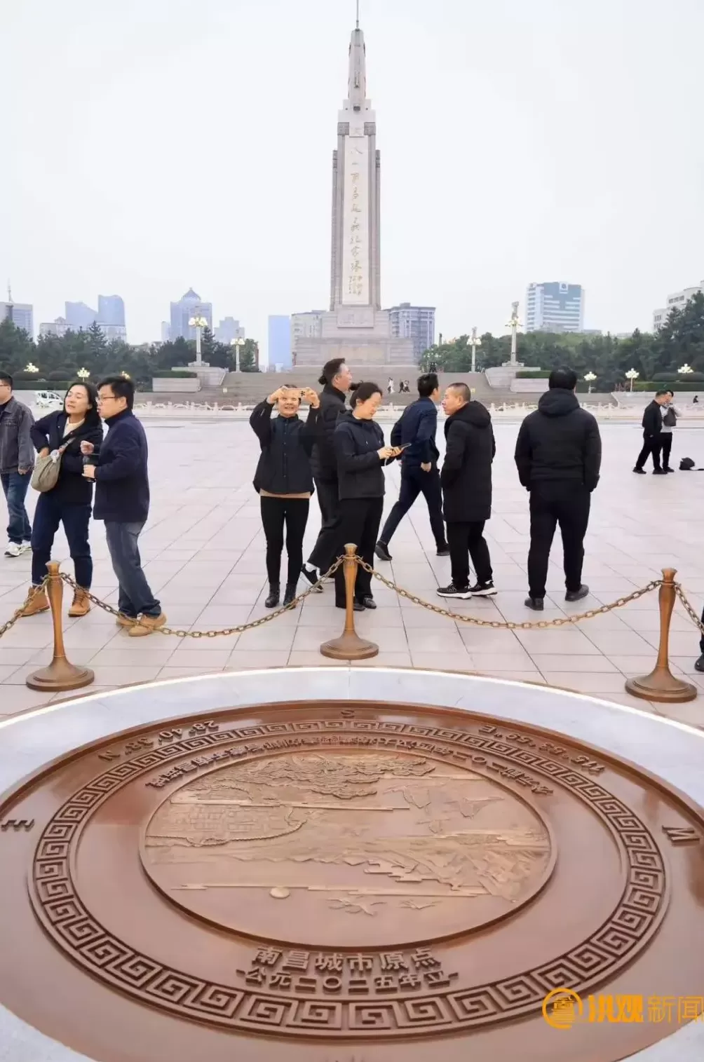 八一广场上的南昌城市原点正式开放，市委书记清晨现场观摩-第1张图片-