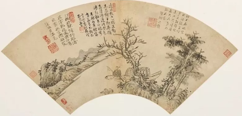 首个扇面书画通史展，上博的宋元扇面拿出了一半-第15张图片-