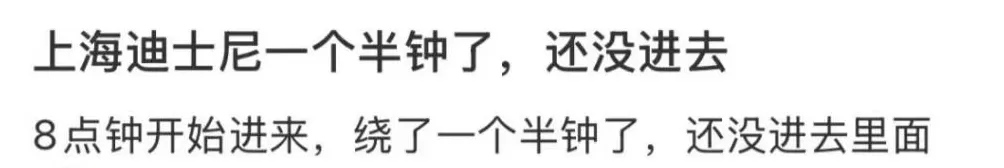 迪士尼排队2小时还没进门,网友吐槽:有“一亿人”,挤爆了-第4张图片- 迪士尼排队2小时还没进门,网友吐槽:有“一亿人”,挤爆了-第4张图片-