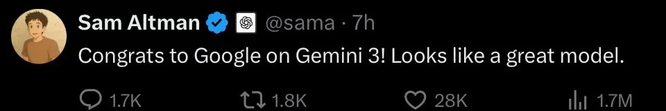 谷歌推出“最强模型”Gemini 3，但CEO坦言AI投资存在“非理性”-第2张图片-