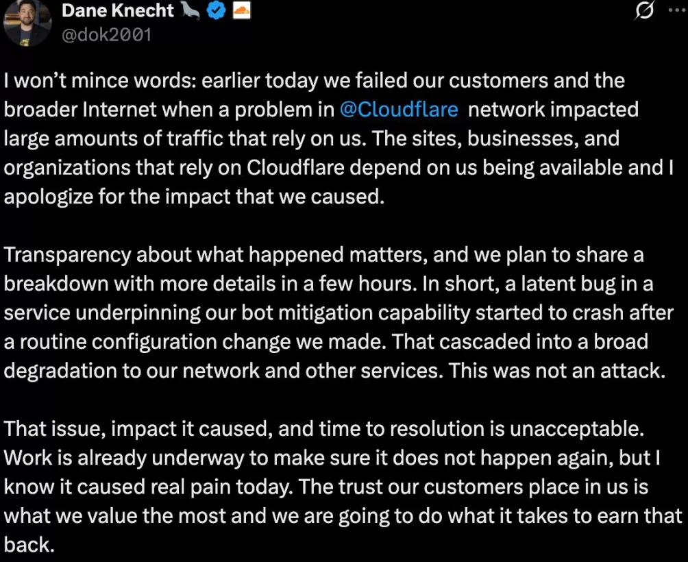 云服务可靠性再敲警钟!ChatGPT都崩了,Cloudflare披露5小时中断事故详情-第3张图片- 云服务可靠性再敲警钟!ChatGPT都崩了,Cloudflare披露5小时中断事故详情-第3张图片-