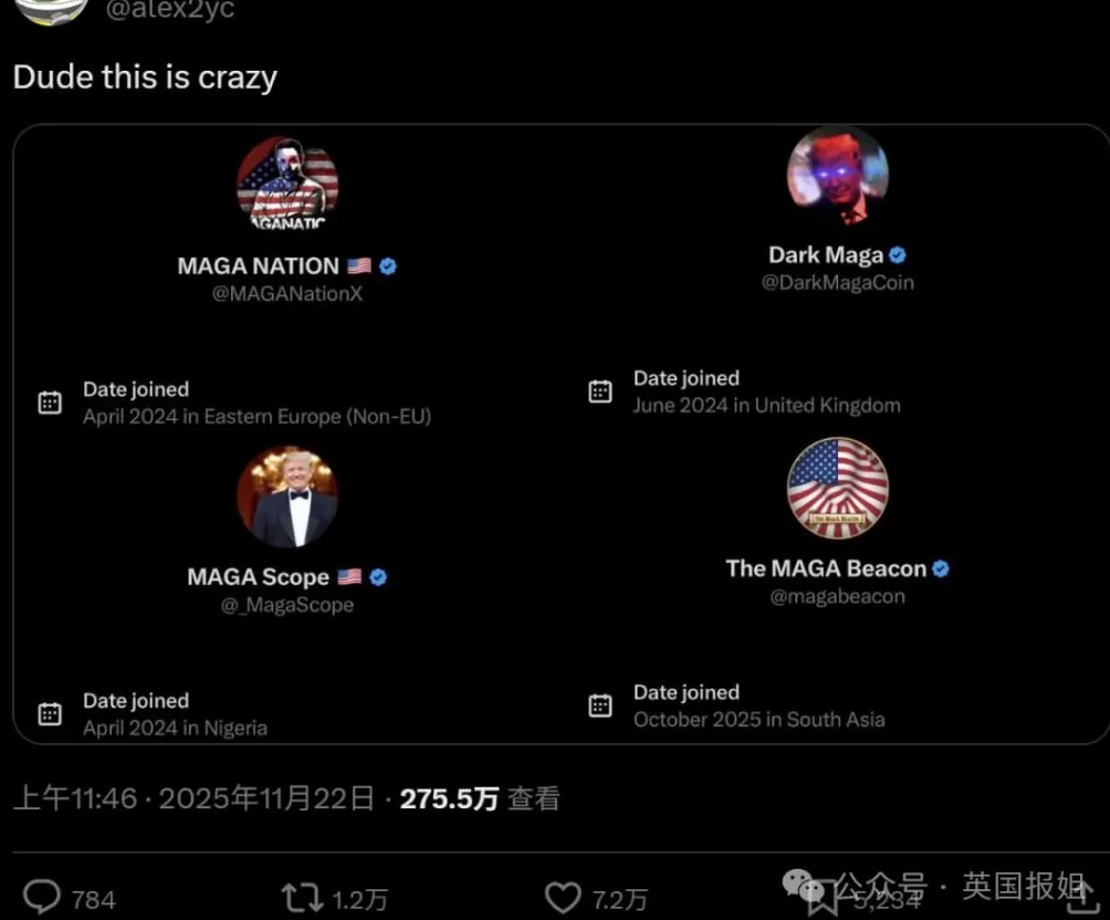 全美吵炸！马斯克“X平台”新功能爆用户地址！川粉各家大号全是孟加拉尼日利亚东欧人？-第8张图片-