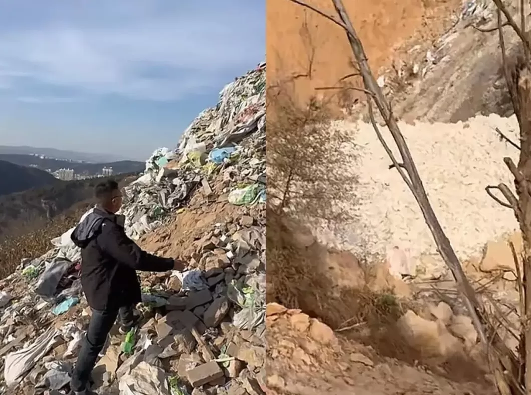 博主举报吕梁隐匿3处垃圾倾倒点，离市区通报：深入排查整改-第2张图片-